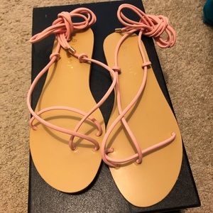 BILLINI Lace up pink sandals